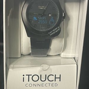 Black black metal I touch wearables watch